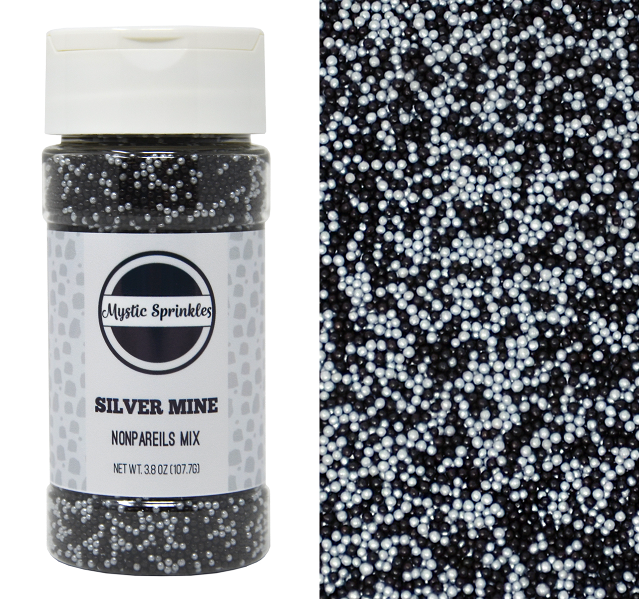 Silver Mine Nonpareils Mix 3.8oz Bottle