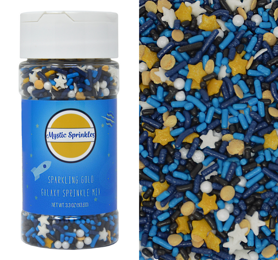 Sparkling Gold Galaxy Sprinkle Mix 3.3oz Bottle