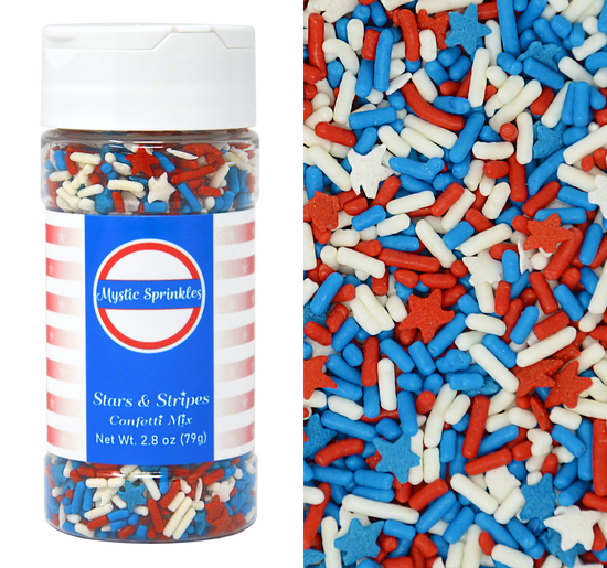 Stars & Stripes Confetti Mix 2.8oz Bottle