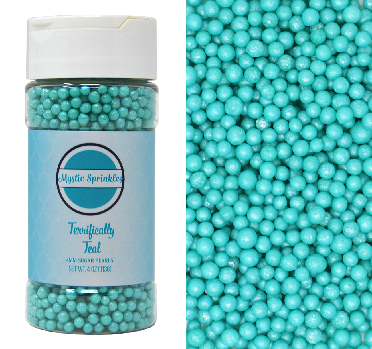 Edible Sugar Pearls (Silver) - 4oz