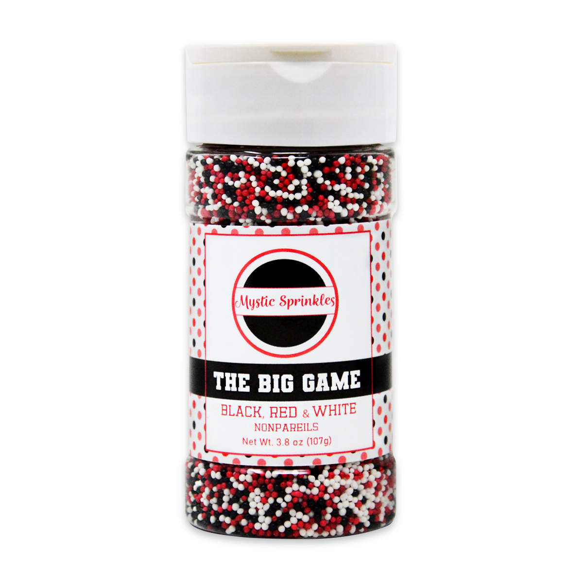 The Big Game: Black, Red & White Nonpareil Mix 3.8oz