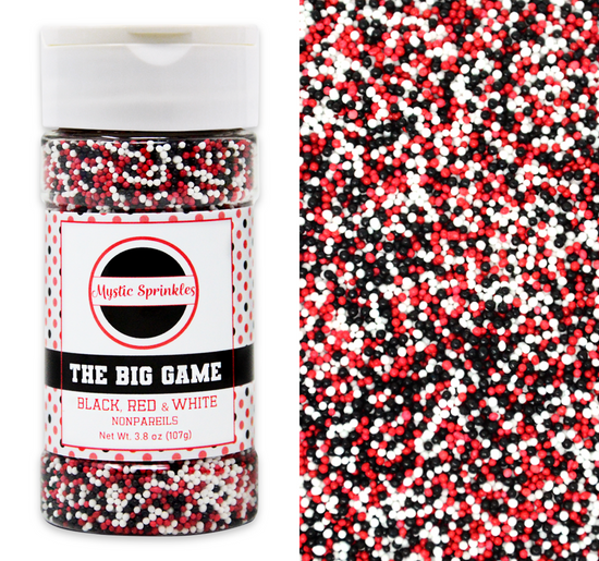 The Big Game: Black, Red & White Nonpareil Mix 3.8oz