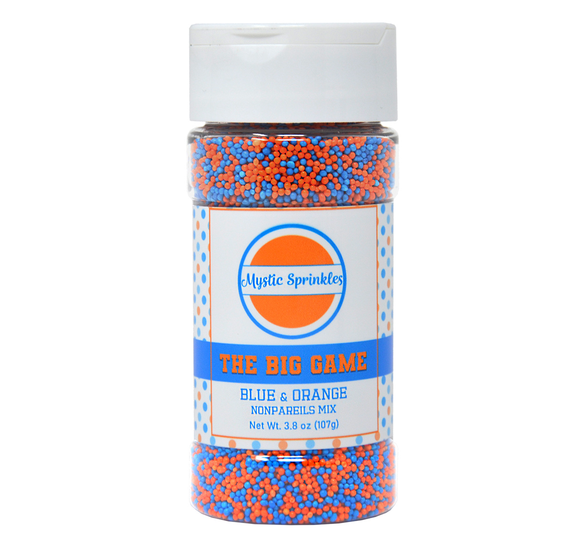 The Big Game: Blue & Orange Nonpareils Mix 3.8oz Bottle