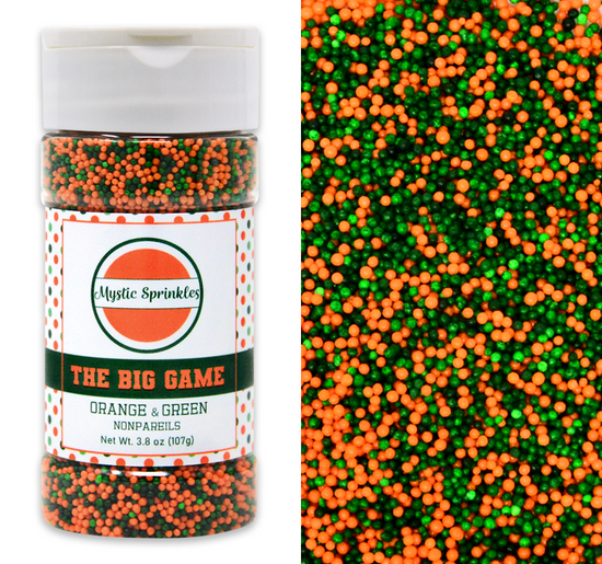 The Big Game: Orange & Green Nonpareil Mix 3.8oz