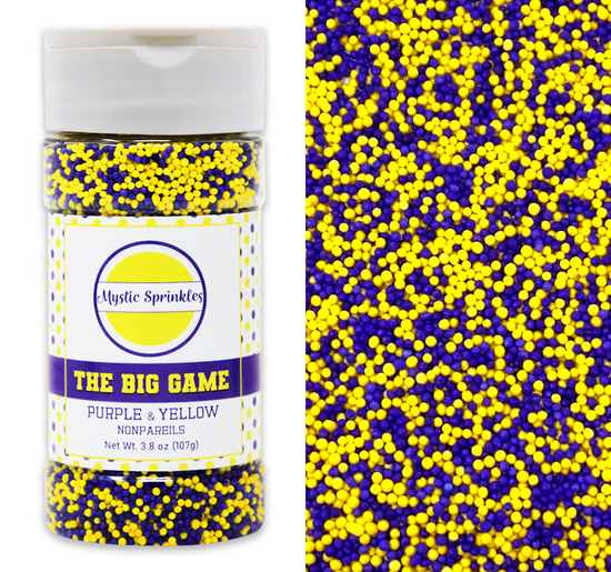 The Big Game: Purple & Yellow Nonpareil Mix 3.8oz