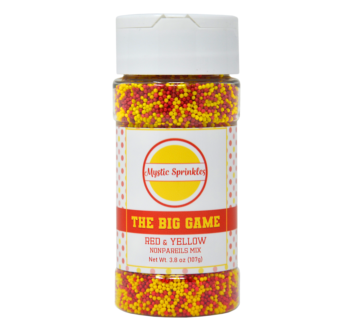 The Big Game: Red & Yellow Nonpareils Mix 3.8oz Bottle