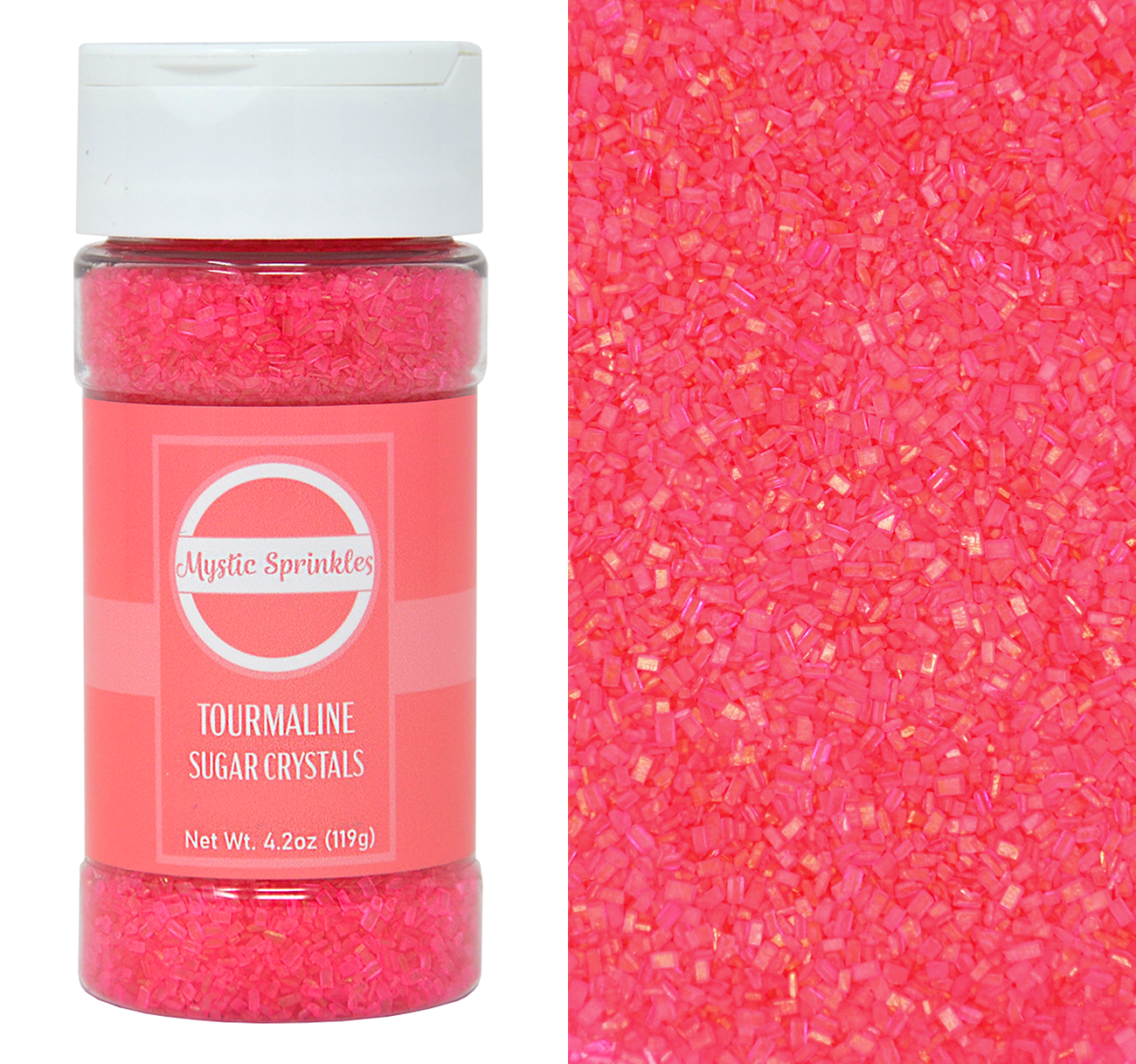 Tourmaline - Hot Pink Sugar Crystals 4.2oz Bottle