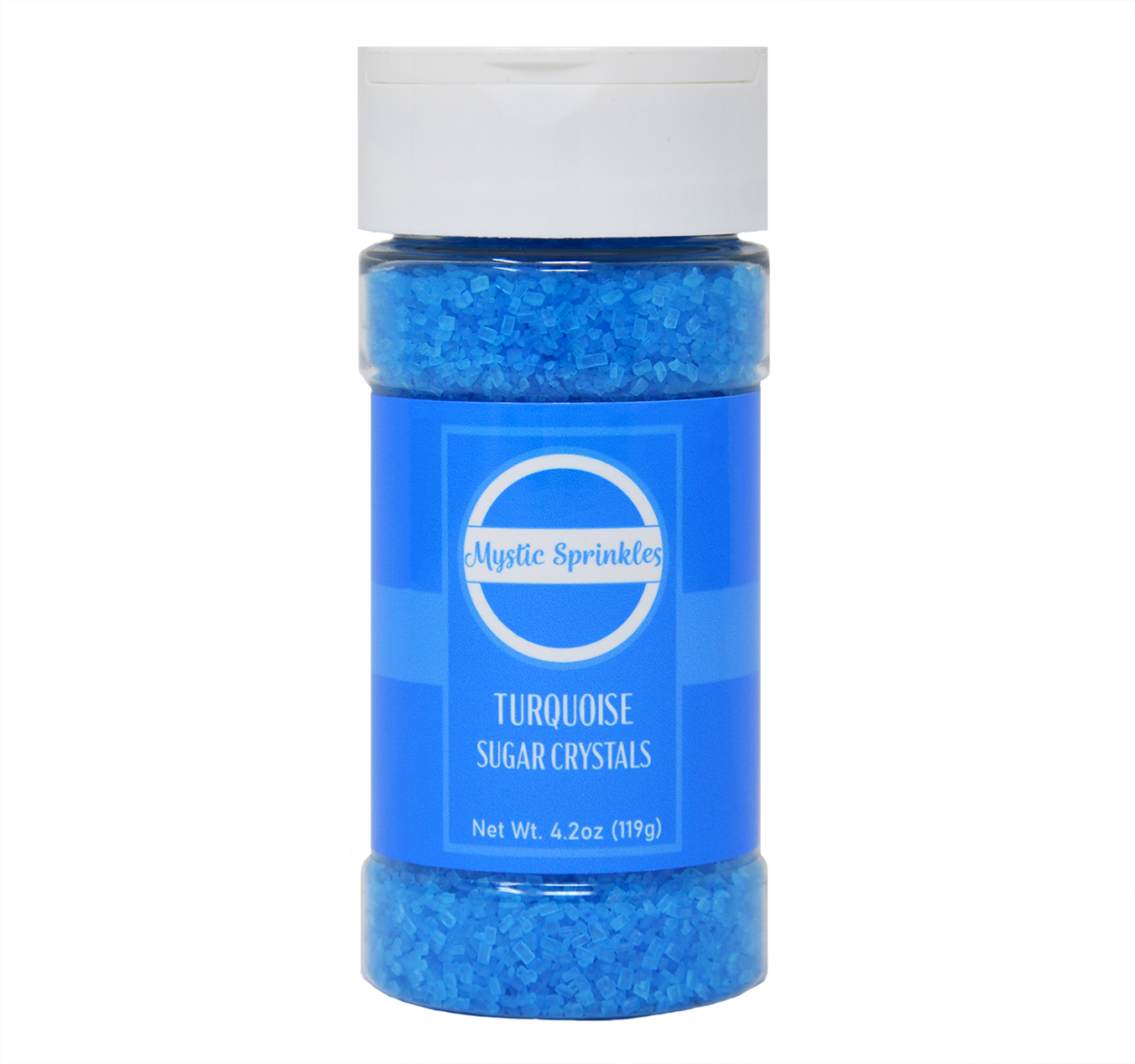 Turquoise - Blue Sugar Crystals 4.2oz Bottle
