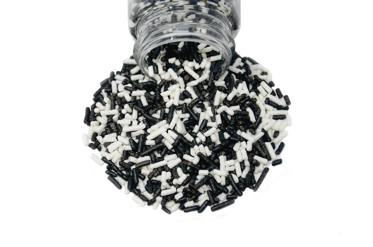 Load image into Gallery viewer, Tuxedo Mix Jimmies Sprinkles 3oz Bottle
