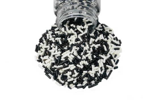 Tuxedo Mix Jimmies Sprinkles 3oz Bottle