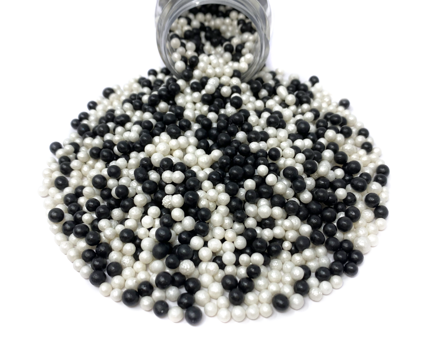 Tuxedo Mix 4mm Sugar Pearls 4.2oz