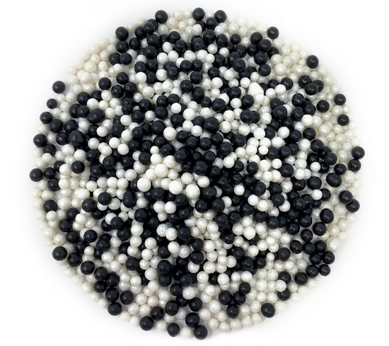 Tuxedo Mix 4mm Sugar Pearls 4.2oz