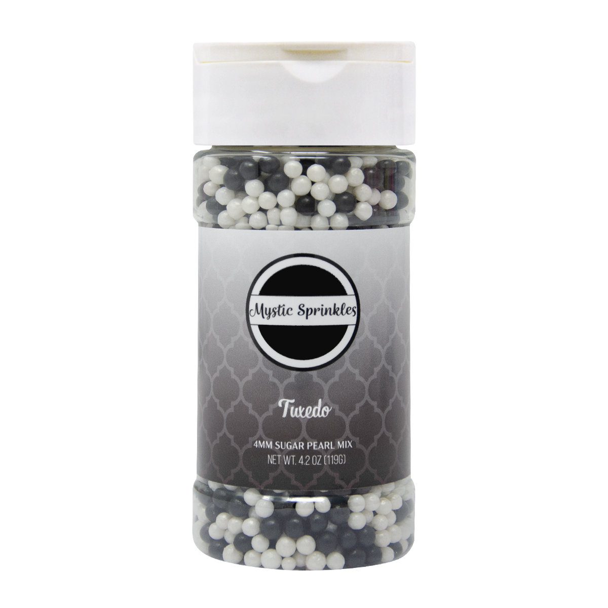 Tuxedo Mix 4mm Sugar Pearls 4.2oz