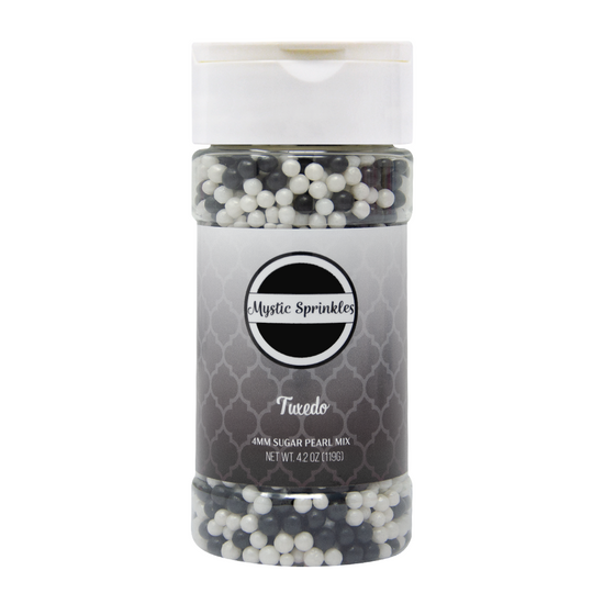 Tuxedo Mix 4mm Sugar Pearls 4.2oz