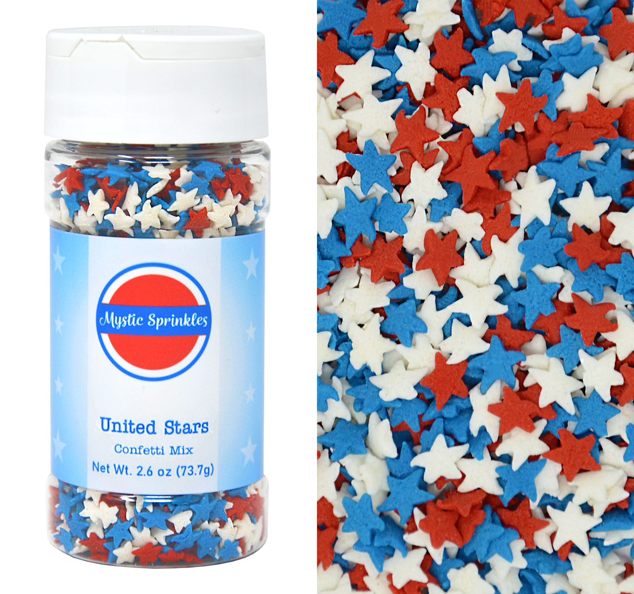 United Stars Confetti Mix 2.6oz Bottle
