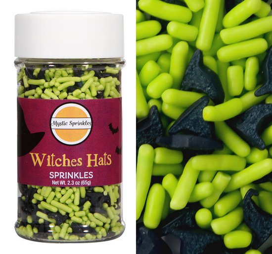 Witches Hats Halloween Sprinkle Mix 2.3oz Bottle