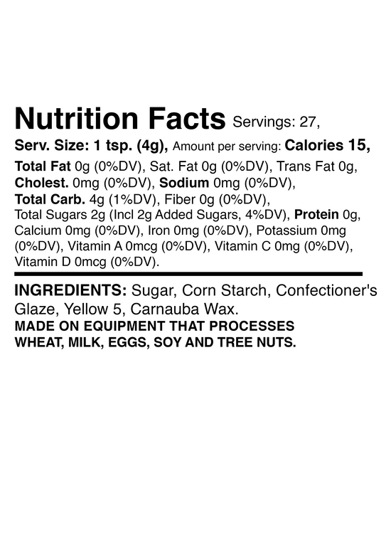 Yummy Yellow Nonpareils 3.8oz Bottle