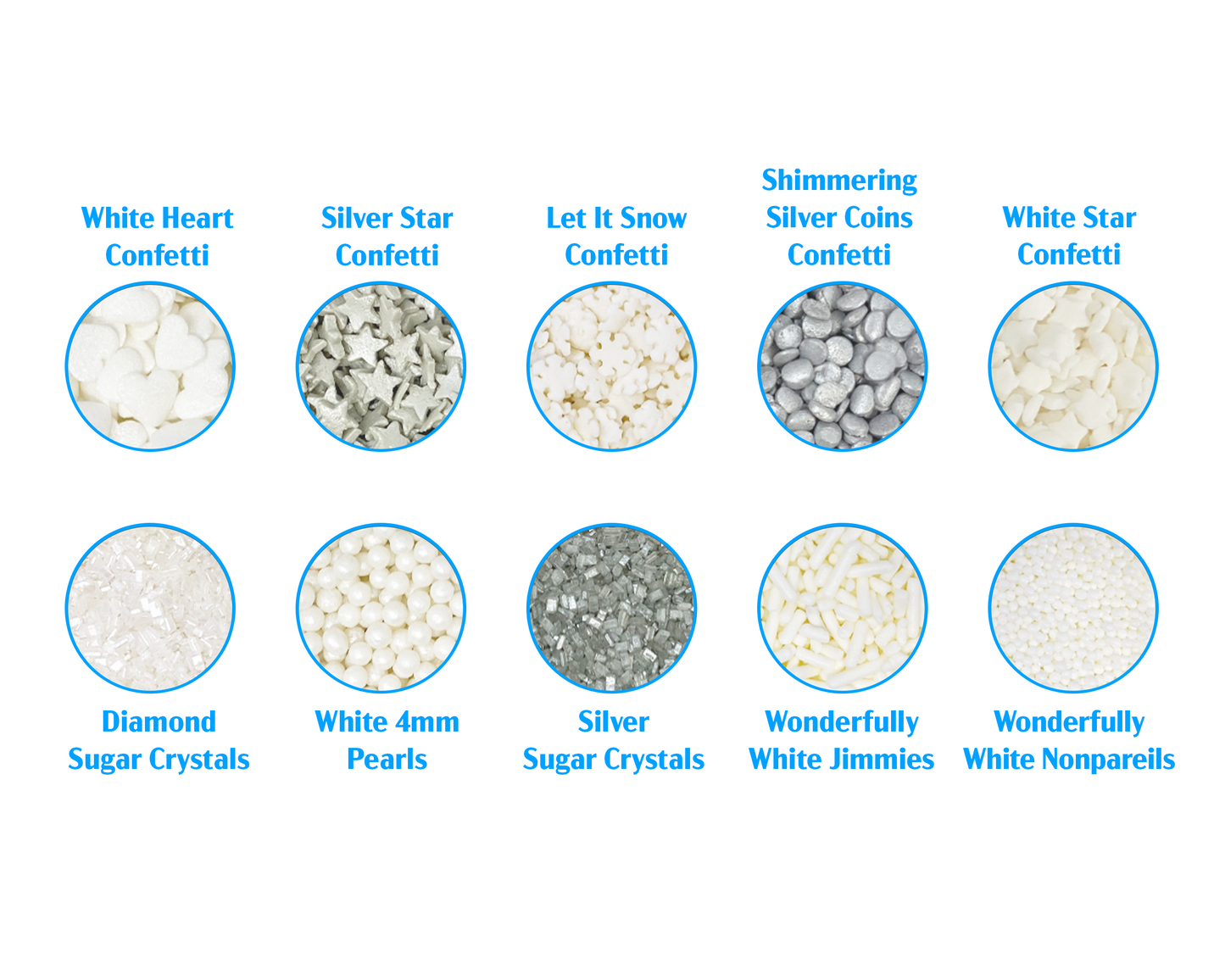 Load image into Gallery viewer, Dreaming of a White Christmas in Silver Sprinkle Decorating Kit 7oz
