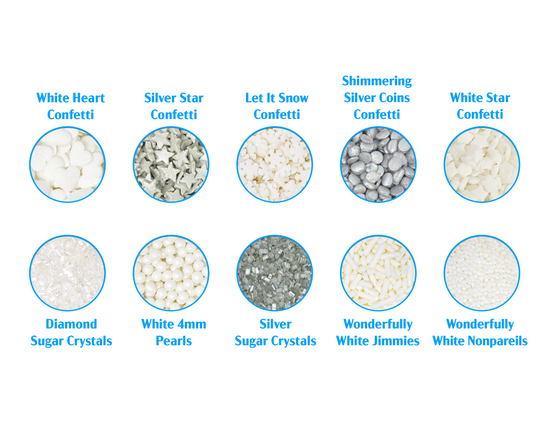 Dreaming of a White Christmas in Silver Sprinkle Decorating Kit 7oz