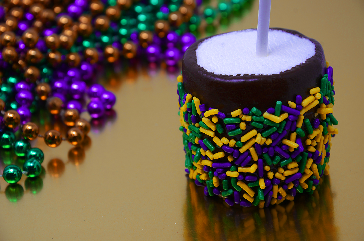 Mardis Gras Mix Jimmies Sprinkles 3oz Bottle